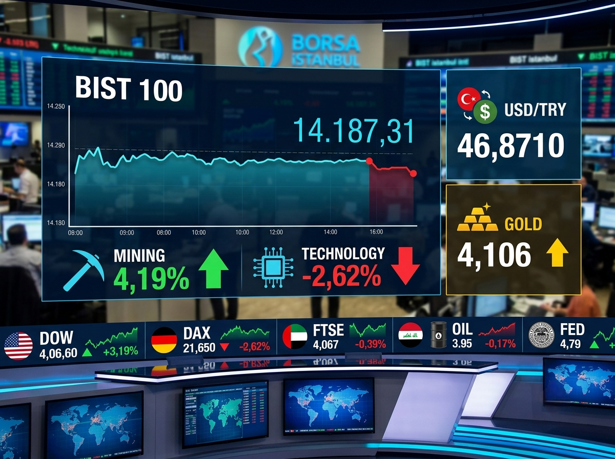 Gün Ortasında Piyasalar: Borsa Sınırlı Kayıpla Yatay, Altın Değer Kazandı, Dolar Sakin Seyrediyor